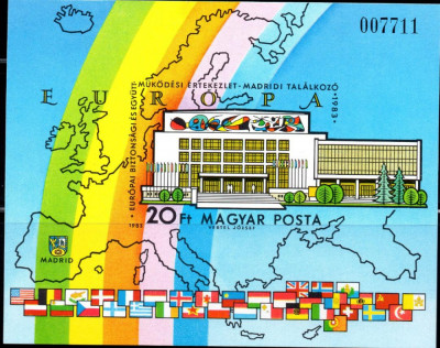 UNGARIA 1983, Conferința privind securitatea și cooperarea &amp;icirc;n Europa, CSCE, MNH foto