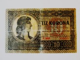 Rara! Ungaria 10 Korona 1919,bancnota din imagini la cel mai mic pret