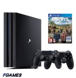 Consola Sony Playstation 4 Pro Ps4 1tb + Doua Controllere + Far Cry 5 PlayStation 4, Second-Hand