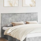 Cumpara ieftin Tablie cap cu headboard Gri din beton 200 cm Lemn compozit