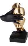 Cumpara ieftin Figurina Barbat polirasina aurie neagra 19 x 15 x 30 cm