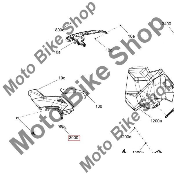 MBS Carena SX RENEGADE - 2-STROKE - 800R E-TEC, 2017, Cod Produs: 517304924SK