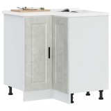 Dulap Baza Colt Bucatarie Gri Beton 75.5x75.5x81.5 cm, Porto, Spatiu Depozitare, Picioare Reglabile