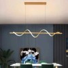 Lustra LED suspendata cu telecomanda AMINIA 80W, Liniara, lumina Rece/Calda/Neutra, Dimabila, Auriu, Inaltime Reglabila ModernLight Concept, Alessandro DESIGN