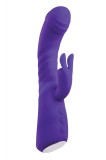 Vibrator Iepuras Vibrating &amp; Thrusting &amp; Warming, Silicon, USB, Mov, 21.8 cm