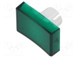 Lentilă buton 16mm verde plastic EAO seria 51