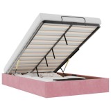 Cumpara ieftin Cadru de pat otoman fara saltea roz 120x190 cm catifea
