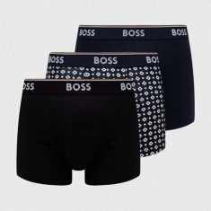 BOSS boxeri 3-pack bărbați, culoarea bleumarin 50514950