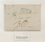 Italy 1819 Postal History Rare Stampless Cover Brescia to Milan DG.028