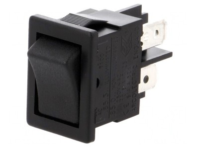 Comutator ROCKER DPST ON-OFF 10A 250V Negru foto