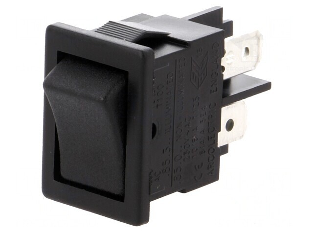 Comutator ROCKER DPST ON-OFF 10A 250V Negru