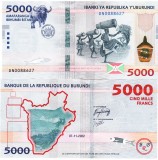 Burundi 5000 Franci 2022, P-58, UNC - Bancnota din Africa