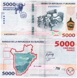 Burundi 5 000 Franci 2022 P-58 UNC