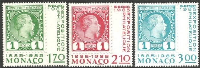 C4909 - Monaco 1985 - Aniversari 3v.neuzat,perfecta stare