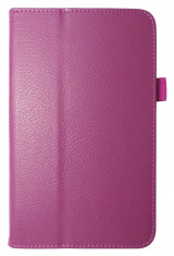 Husa tip carte roz trandafiriu cu stand pentru Samsung Galaxy Tab 3 P3200 (SM-T211) / P3210 (SM-T210) foto