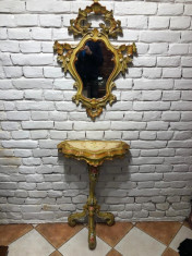 Consola cu oglinda stil baroc venetian foto