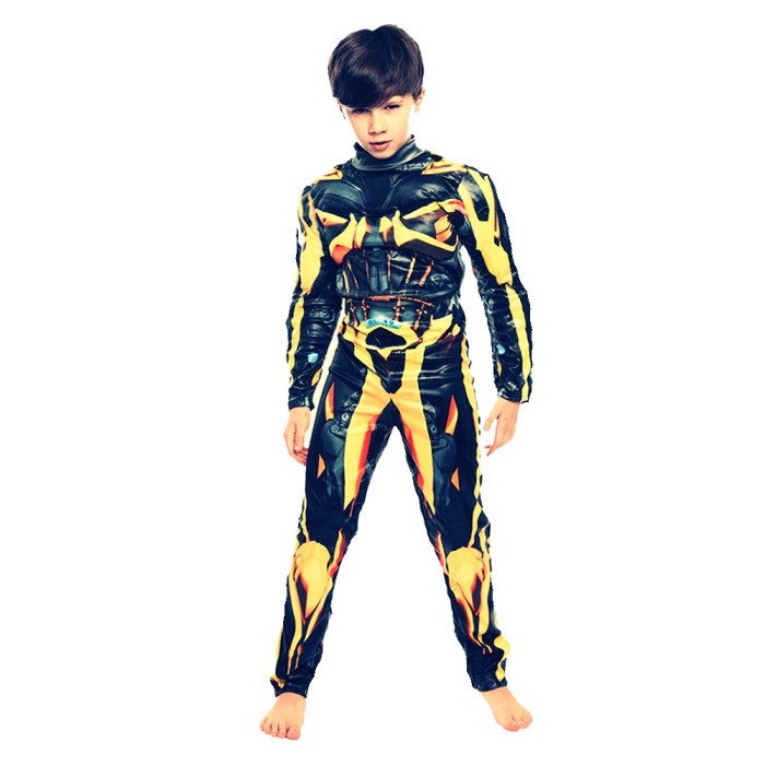 Costum Bumblebee cu muschi, Transformers, marimea S, 3-5 ani