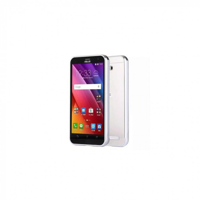 Husa Bumper Iberry Mirror Argintiu Pentru Asus Zenfone 2 ZE500CL