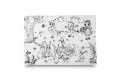 Plansa reutilizabila Funny Mat pentru colorat model Iepurasi, 48x33.5 cm