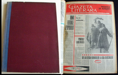 1963 Revista GAZETA LITERARA 52 numere, literatura propaganda, proletcultism RPR foto
