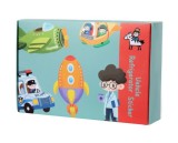 Set 22 Magneti Frigider Copii, Vehicule Transport, Star Master, Albastru, 3+ ani, Educativ, Motricitate, Coordonare, Imaginatie