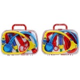 Trusa Medicala Copii Simba Toys, Valiza Doctor, Stetoscop, Seringa, Termometru, Foarfeca, Geamantan 18x16 cm