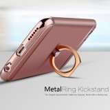 Cumpara ieftin Husa iPhone 8 Plus MyStyle 3in1 Ring Rose Gold: Protectie Soc, Praf, Zgarieturi, Carcasa PC Auriu