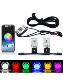 Set 2 leduri Devil Eyes RGB multicolore cu aplicatie de pe telefonul mobil