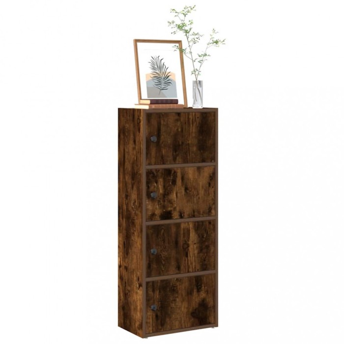 vidaXL Bibliotecă, stejar fumuriu, 40x24x102 cm, lemn prelucrat 860377