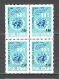 Romania.1970 25 ani ONU bloc 4 ZR.380, Nestampilat