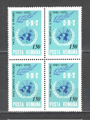 Romania.1970 25 ani ONU bloc 4 ZR.380 foto