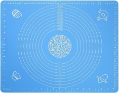 Covoras pentru aluat din silicon, foaie antiaderenta, 60x80 cm, Albastru, 557COF