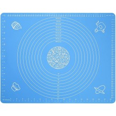 Covoras pentru aluat din silicon, foaie antiaderenta, 60x80 cm, Albastru, 557COF