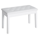 HomCom scaun pian, cu spatiu depozitare, 76x36x50cm, alb | AOSOM RO