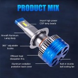 Set 2 Becuri LED Auto Xentech K11 CSP Canbus 40W/bec 8000lm H1 6000K Aluminiu