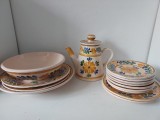 Set 14 piese ceramica traditionala, lut, vintage, taranesc, rustic, decorativ