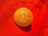 Insigna veche MG - Marca Auto Britanica , alama , d=2,5cm