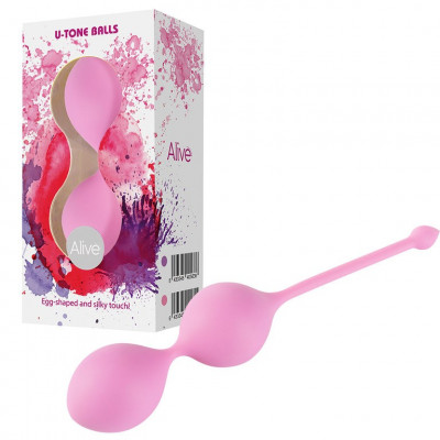 Bile Vaginale, Kegel Balls, Silicon U-Tone, Roz, 3,5cm foto