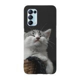 Husa compatibila cu Oppo Find X3 Lite model Smug cat, Silicon, TPU, Viceversa, Transparent, Carcasa