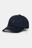 BOSS Orange șapcă de baseball din bumbac culoarea albastru marin, cu imprimeu, 50535555