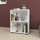 Raft carti Vara 72 x 55 x 20 cm pal alb cu 2 polite [en.casa] HausGarden Leisure, [en.casa]