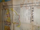 HARTA VECHE FRANCE ADMI ET COMERCIALE-PIERRE RAOUL- STAREA DIN POZE-100 X 80 CM