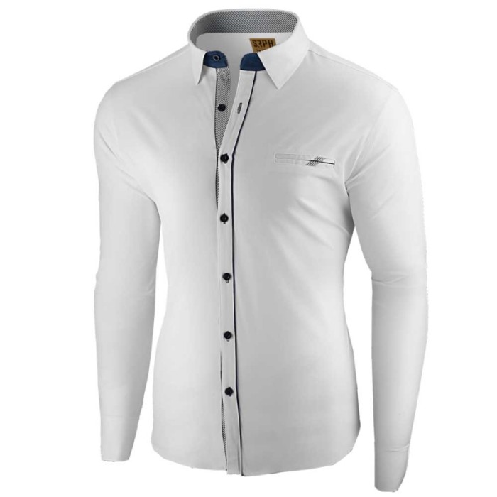 Camasa pentru barbati, alba, flex fit, premium - Elegance De Paris Camasa pentru barbati, alba, flex fit, premium - Elegance De Paris