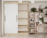 Dulap UC MP1, 150x60x200 cm, Stejar K002 Alb