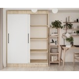 Dulap UC MP1, 150x60x200 cm, Stejar K002 Alb