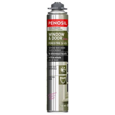 Spumă poliuretanică de etanșare &amp;ndash; PENOSIL Window &amp;amp; Door Elastic, 750ml, Penosil A4453 foto