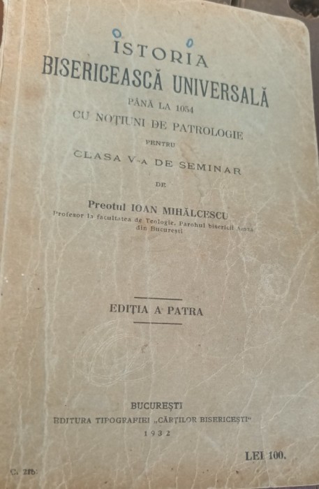ISTORIA BISERICEASCA UNIVERSALA IOAN MIHALCESCU 1932