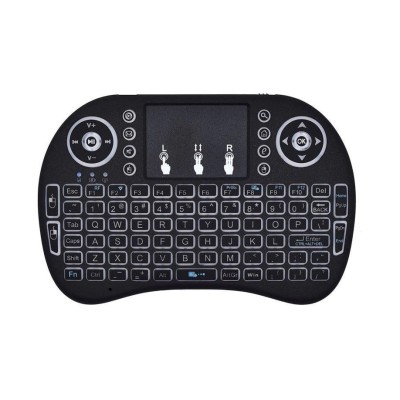 Mini tastatura wireless cu touchpad 2.4 Gh, 10 m, neagra foto