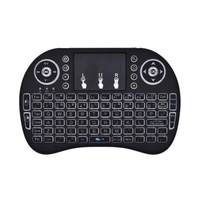 Mini tastatura wireless cu touchpad 2.4 Gh, 10 m, neagra foto