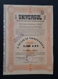Actiune 1940 Cotidianul Universul / titlu de 5 actiuni / ziarul